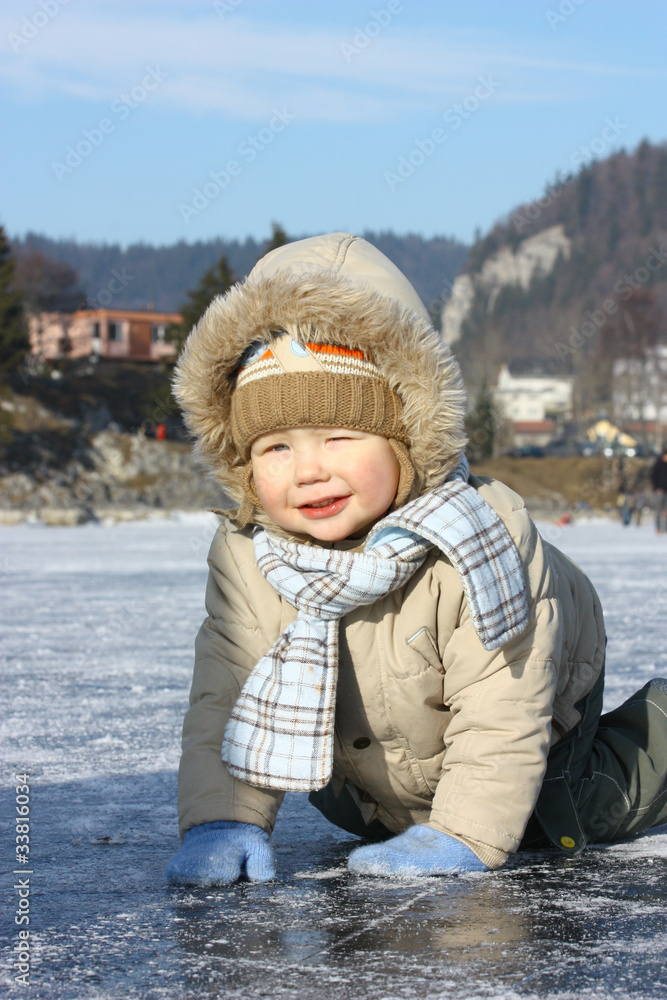 Little boy on ice