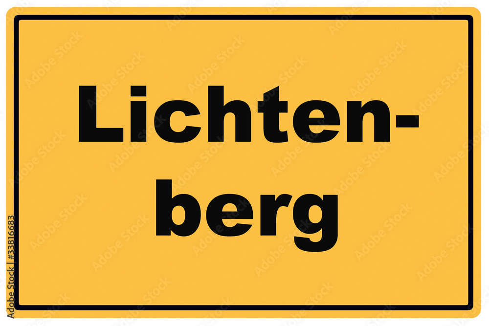 Fototapeta premium Schild Lichtenberg