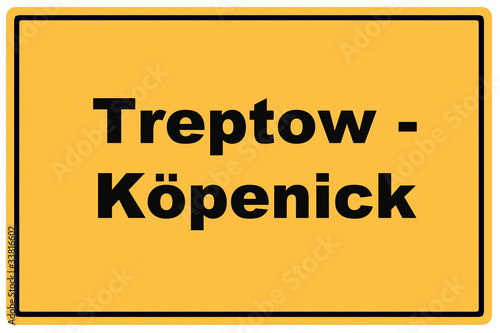 Schild Treptow-Köpenick