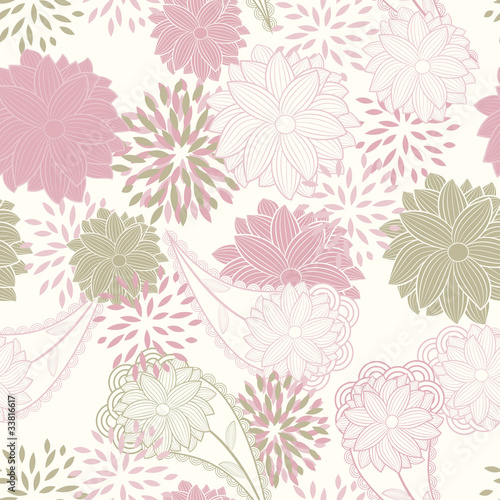 vector seamless floral vintage background