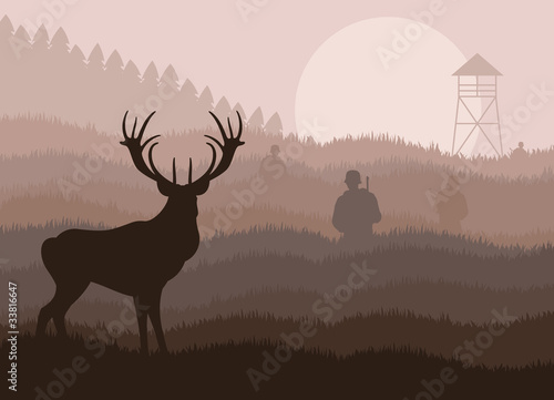 Army guarded military border zone illustration