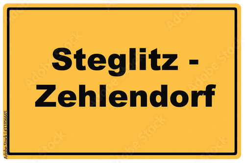 Schild Steglitz - Zehlendorf