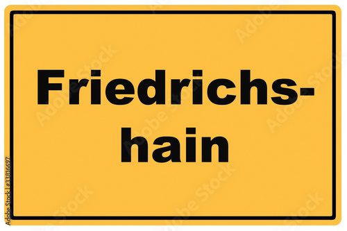 Schild Friedrichshain