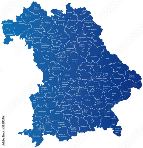 Karte Bayern