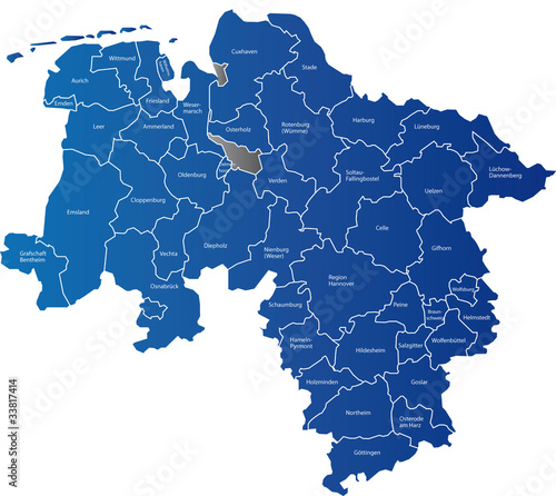 Karte Niedersachsen photo