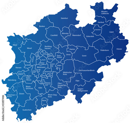 Karte Nordrhein-Westfalen photo