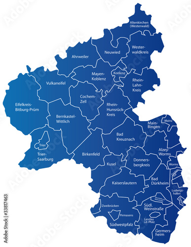 Karte Rheinland-Pfalz photo