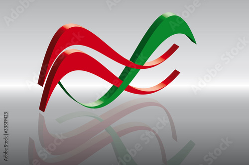 Logo Erneuerbare Energien 3d Spiegelung