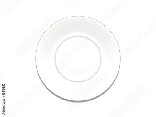 white plate isolated on a white background