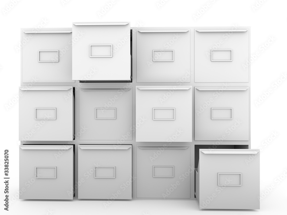 Some metallic drawers Some metallic drawers