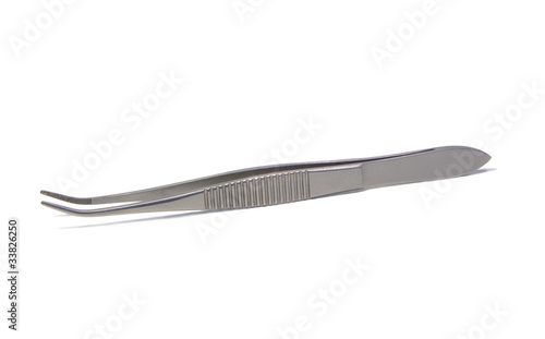 Surgical forceps at white background Fototapet