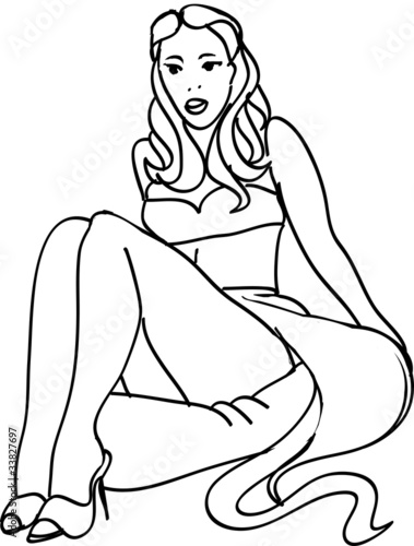disegno donna in posa