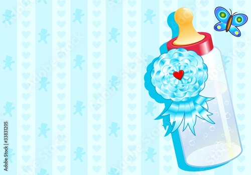 Sfondo Biberon Bimbo Maschio-Baby Bottle Boy Background