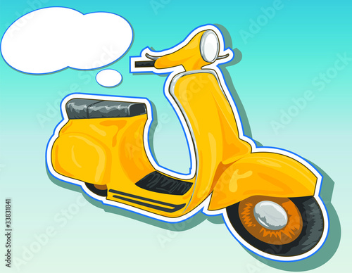 Beautiful vector scooter.