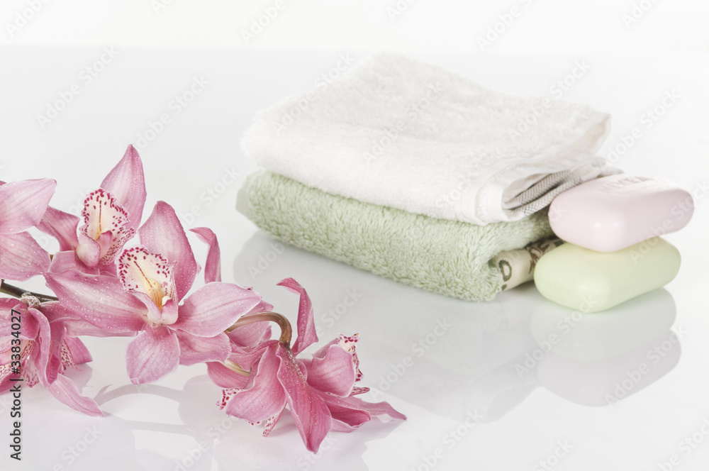 Spa concept still life with orchid Spa concept still life with orchid