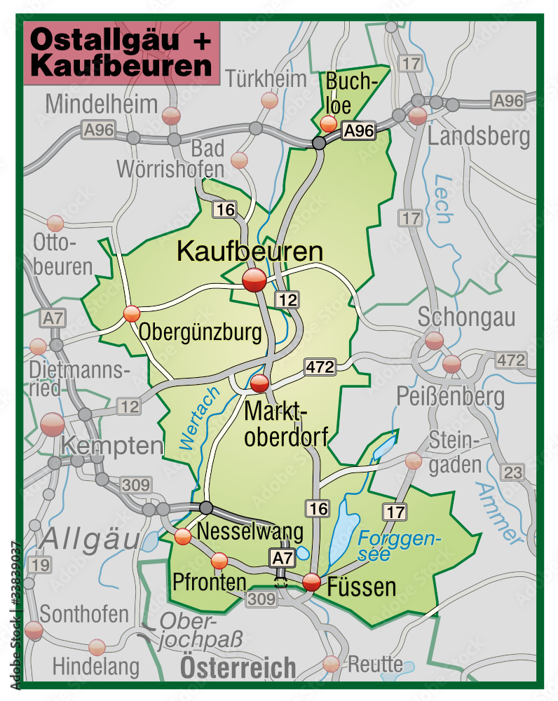 Landkreise Ostallgäu + Kaufbeuren Variante 6