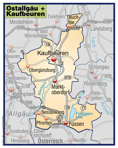 Landkreise Ostallgäu + Kaufbeuren Variante 7