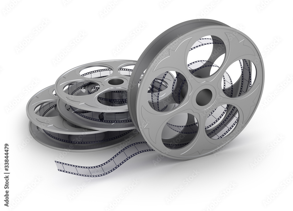Film on the reel, isolated