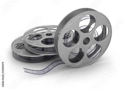 Film on the reel, isolated