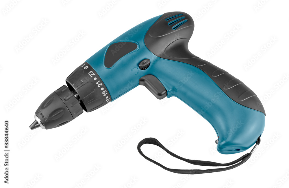 Blue Cordless Drill. Blue Cordless Drill.