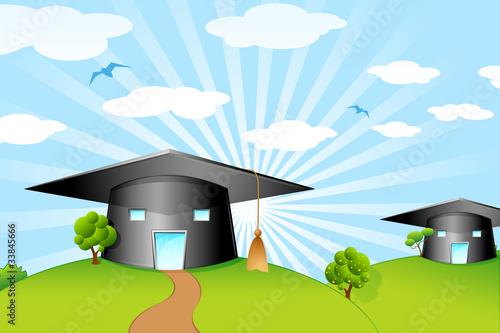 Mortar Board Shape School