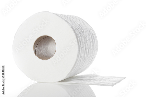 Clean white toilet paper