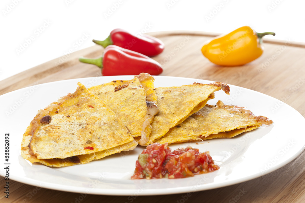 A cheese quesadilla