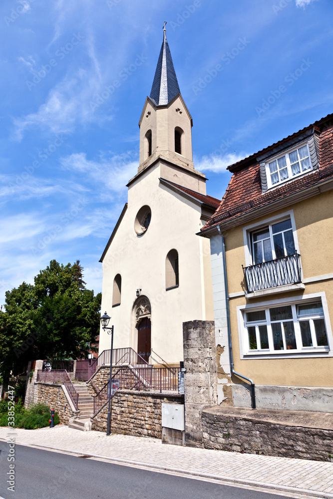 old church in medieval city of marktbreit