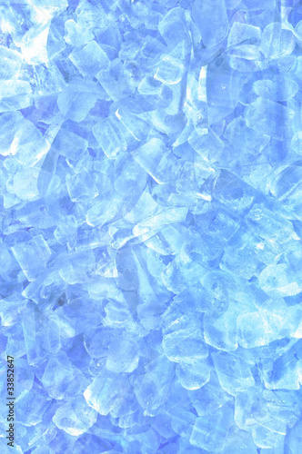 abstract ice cube in blue light background