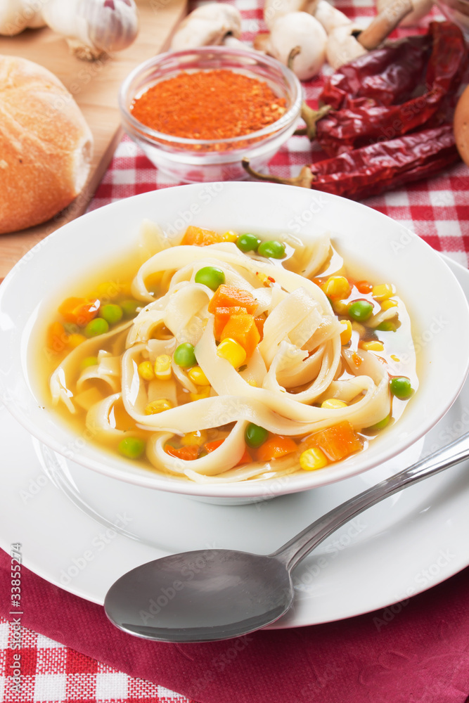 Vegetable noodle soup Vegetable noodle soup