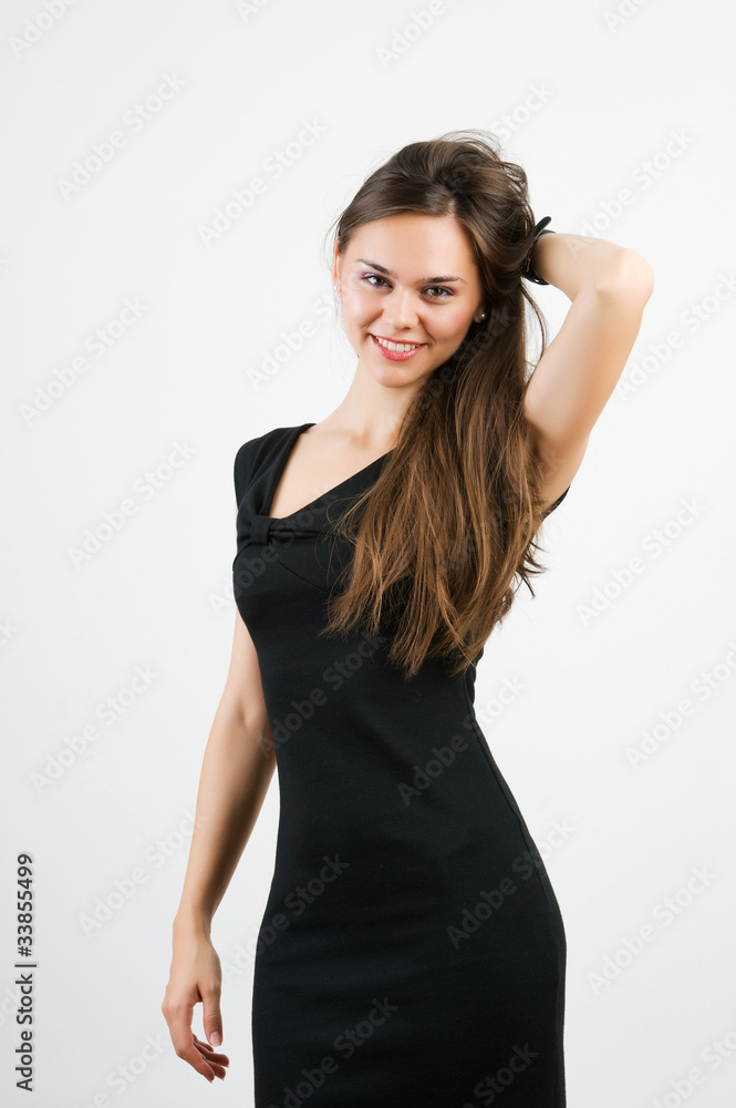 Beautiful female fashion model posing Beautiful female fashion model posing