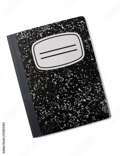 Obraz na plátně Compostion notebook isolated on white background