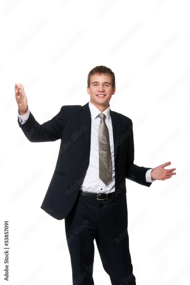 Young businessman isolated on white Young businessman isolated on white