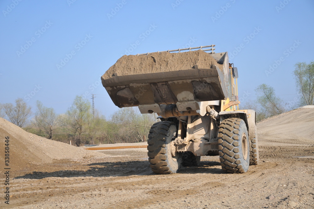 Obraz premium excavator at the construction site