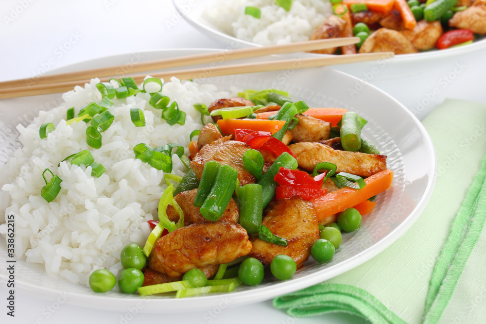 Chicken with rice and vegetables Chicken with rice and vegetables