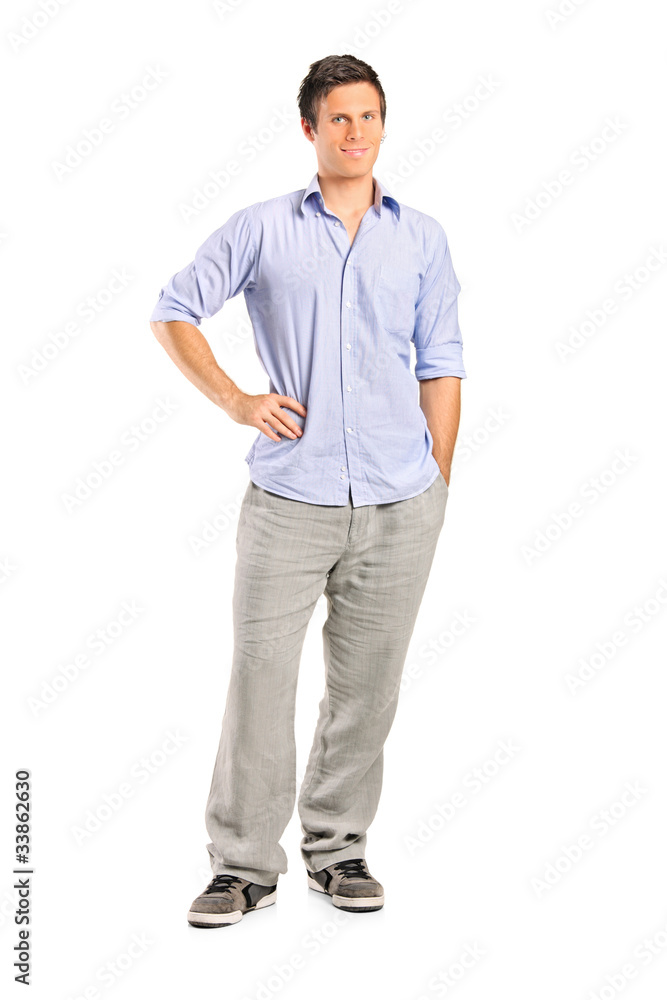 Smiling casual man looking at camera with confidence Smiling casual man looking at camera with confidence