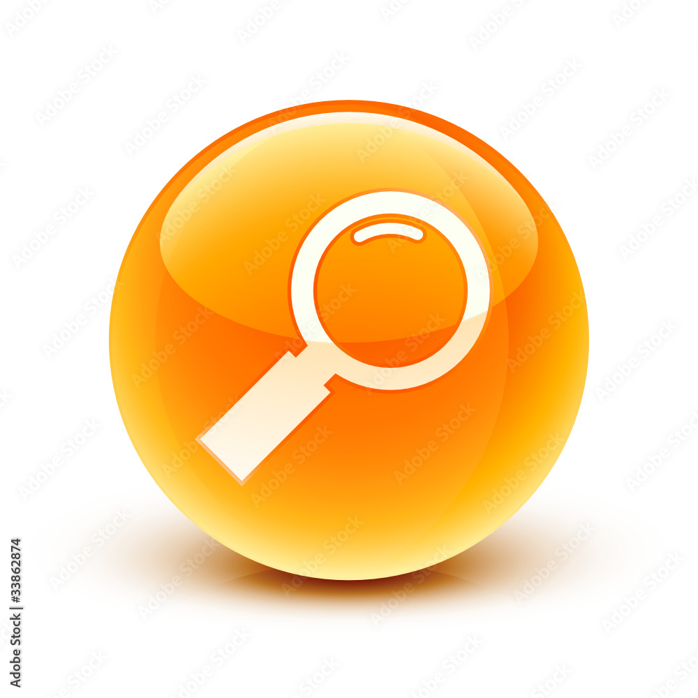 Vecteur Stock icône loupe zoom / magnifying glass icon Adobe Stock