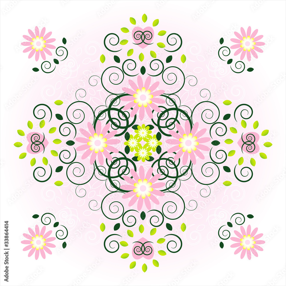 pattern with flower