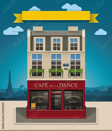 Vector European cafe XXL icon