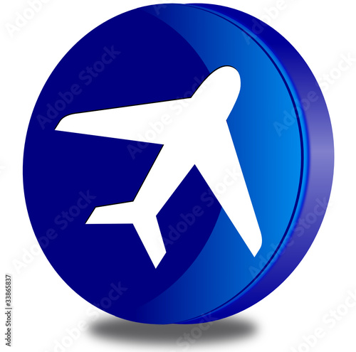 Airplain glossy icon