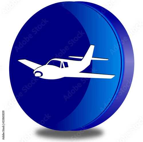 Airplain glossy icon