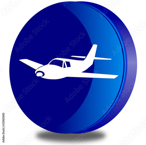 Airplain glossy icon