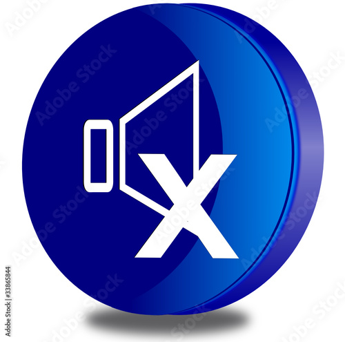Mute glossy icon