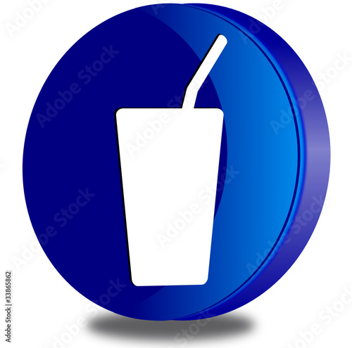 Drink glossy icon