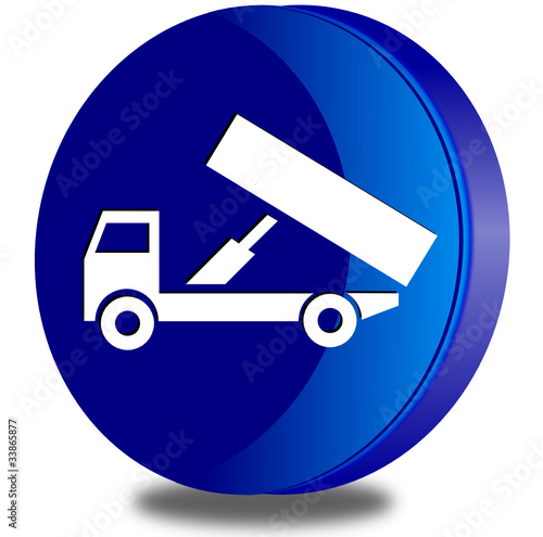 Dumper track glossy icon