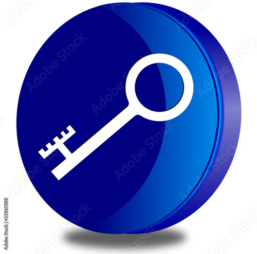 Key glossy icon