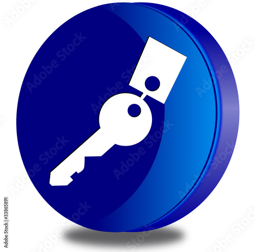Key glossy icon