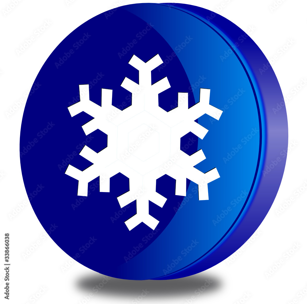 Obraz premium Snowflake glossy icon