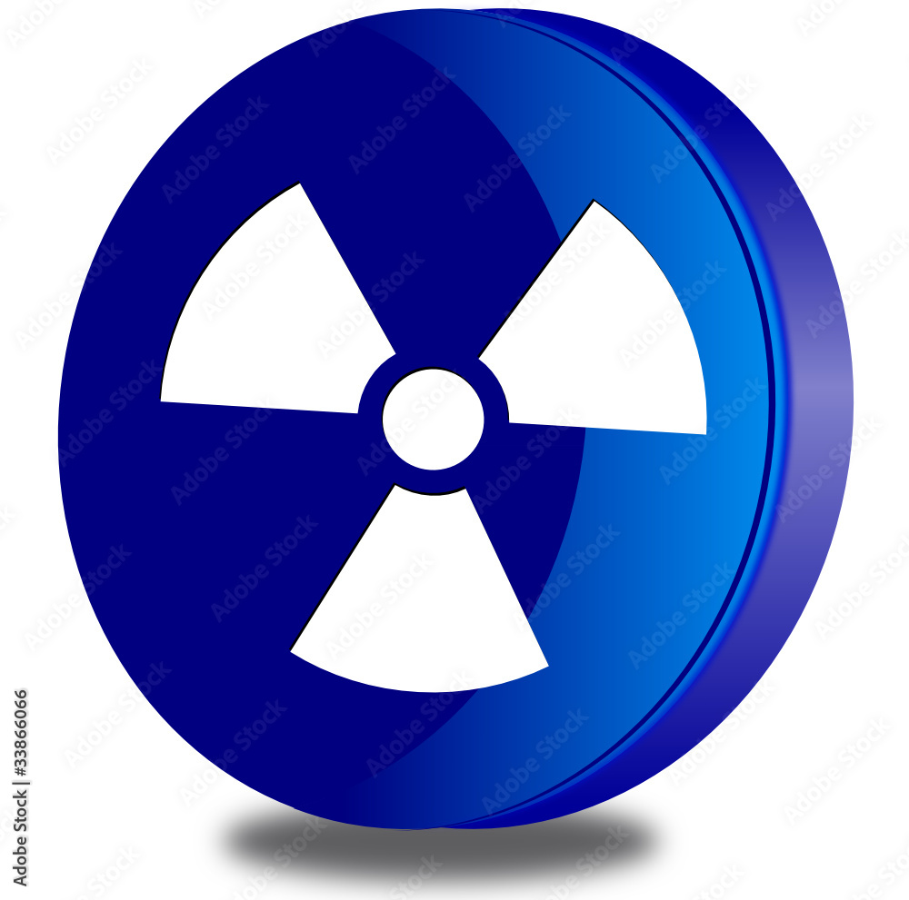 Radioactivity glossy icon Radioactivity glossy icon