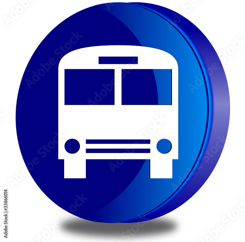 Bus glossy icon